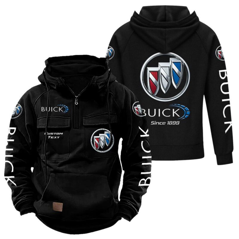 Buick Vintage Quarter Zip Hoodie Retro Hoodie LQZ1408