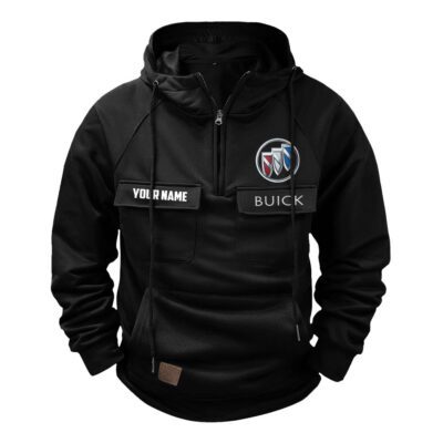 Buick Vintage Quarter Zip Hoodie Retro Hoodie LQZ1532