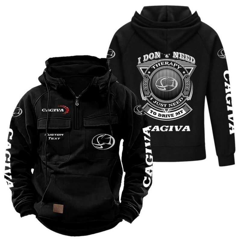 Cagiva Vintage Quarter Zip Hoodie Retro Hoodie LQZ1202