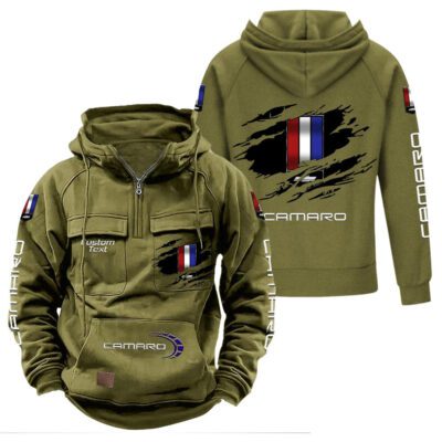Chevrolet Camaro Vintage Quarter Zip Hoodie Retro Hoodie LQZ1022 3