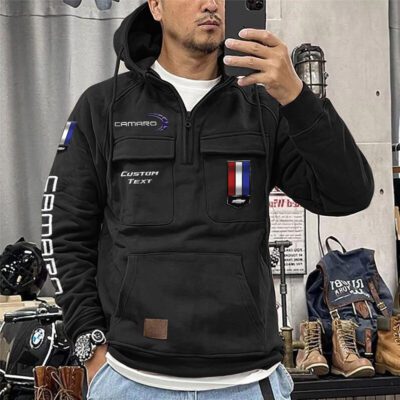 Chevrolet Camaro Vintage Quarter Zip Hoodie Retro Hoodie LQZ1284 1