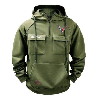 Chevrolet Corvette Vintage Quarter Zip Hoodie Retro Hoodie LQZ1267 2