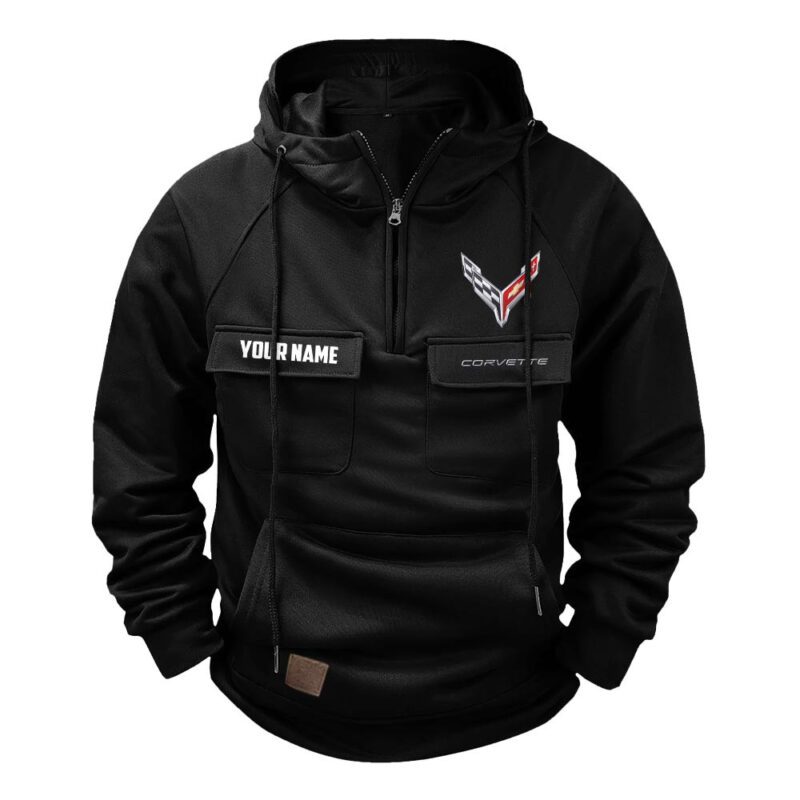 Chevrolet Corvette Vintage Quarter Zip Hoodie Retro Hoodie LQZ1267