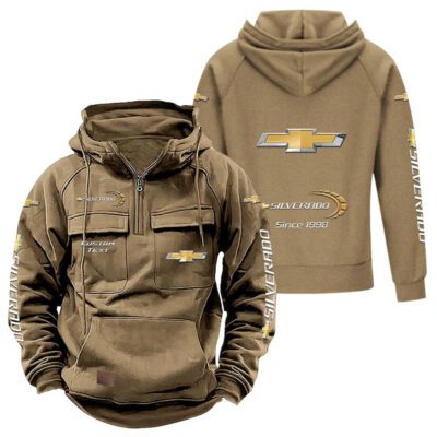 Chevrolet Silverado Vintage Quarter Zip Hoodie Retro Hoodie LQZ1343 4