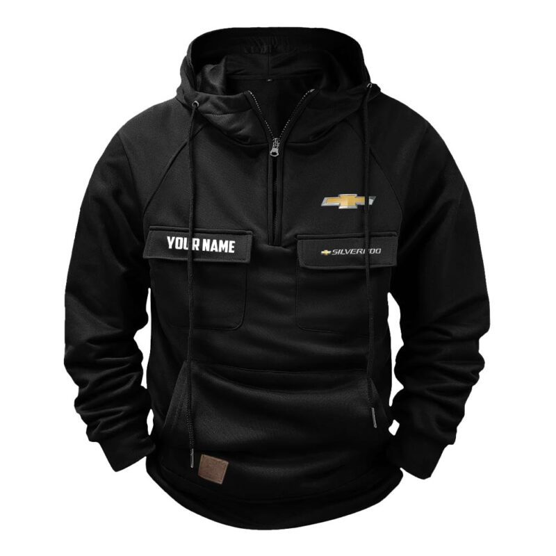 Chevrolet Silverado Vintage Quarter Zip Hoodie Retro Hoodie LQZ1405