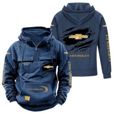 Chevrolet Vintage Quarter Zip Hoodie Retro Hoodie LQZ1068 2