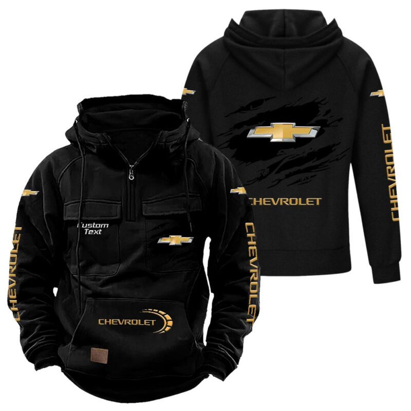 Chevrolet Vintage Quarter Zip Hoodie Retro Hoodie LQZ1068