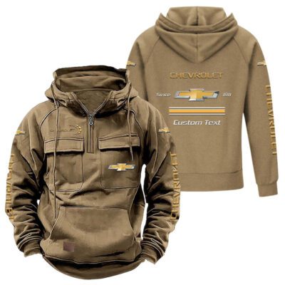 Chevrolet Vintage Quarter Zip Hoodie Retro Hoodie LQZ1080 4