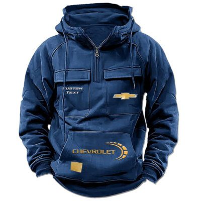 Chevrolet Vintage Quarter Zip Hoodie Retro Hoodie LQZ1472 2