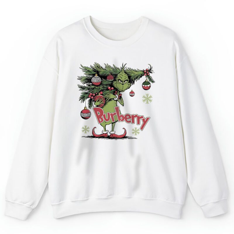 Christmas Grinch Shirt Grinchmas Vibes Burberry Unisex Sweatshirt TAS22002 1