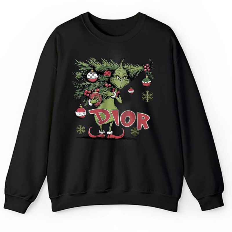 Christmas Grinch Shirt Grinchmas Vibes Dior Unisex Sweatshirt TAS22005