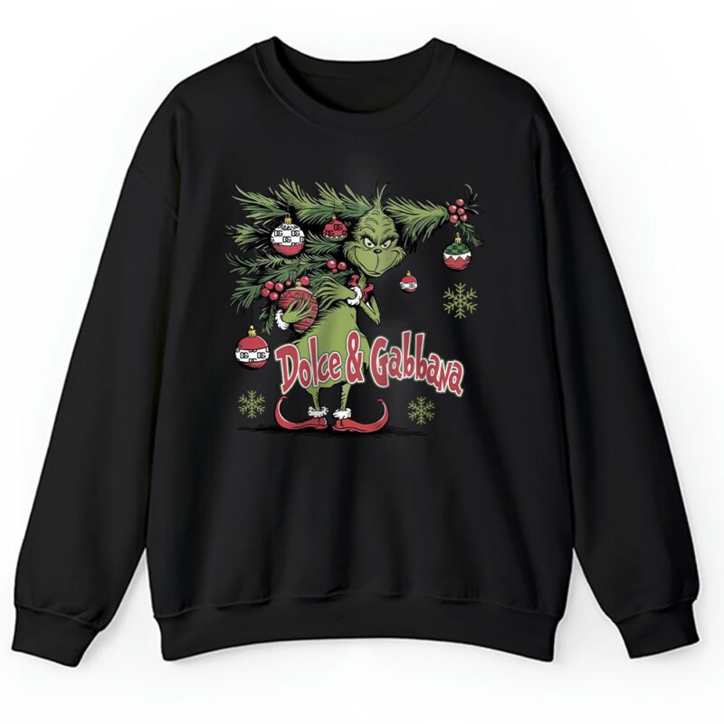 Christmas Grinch Shirt Grinchmas Vibes Dolce & Gabbana Unisex Sweatshirt TAS22004