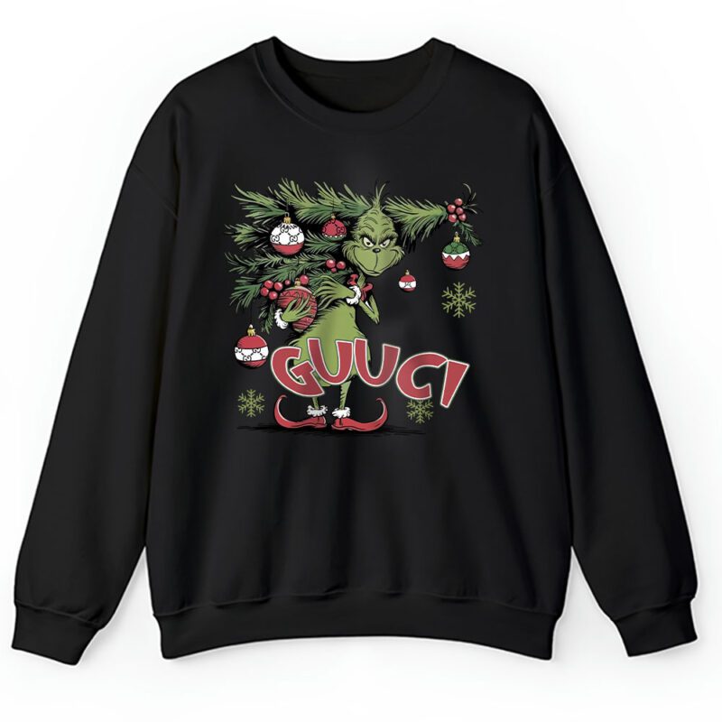 Christmas Grinch Shirt Grinchmas Vibes Gucci Unisex Sweatshirt TAS22007