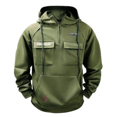 Chrysler Vintage Quarter Zip Hoodie Retro Hoodie LQZ1001 2