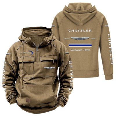 Chrysler Vintage Quarter Zip Hoodie Retro Hoodie LQZ1081 4