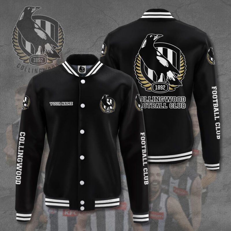 Collingwood Magpies AFL Baseball Jacket For Fan CFB1124
