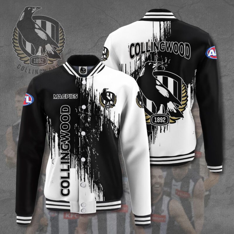 Collingwood Magpies AFL Baseball Jacket For Fan CFB1130