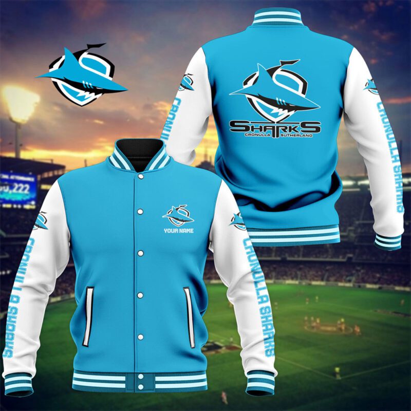 Cronulla-Sutherland Sharks NRL Baseball Jacket For Fan CFB1133