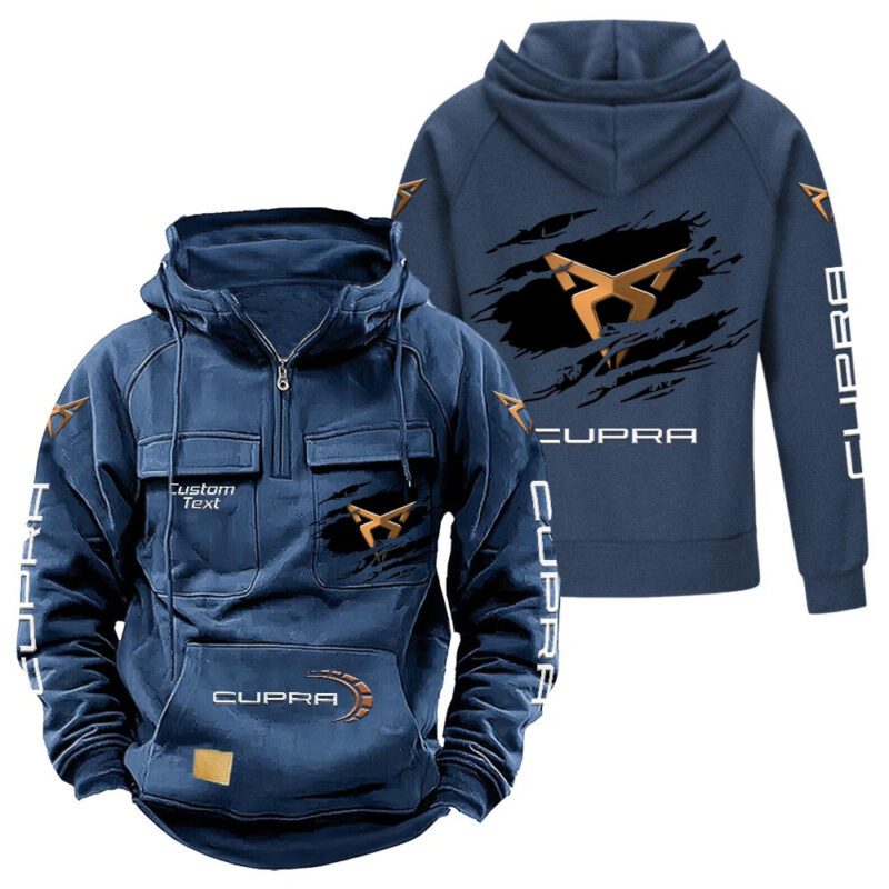 Cupra Vintage Quarter Zip Hoodie Retro Hoodie LQZ1061 2