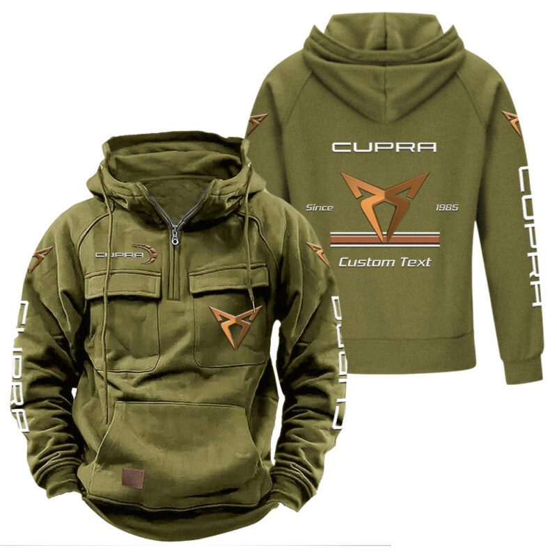 Cupra Vintage Quarter Zip Hoodie Retro Hoodie LQZ1084 3