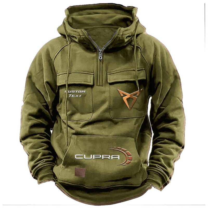 Cupra Vintage Quarter Zip Hoodie Retro Hoodie LQZ1473 3