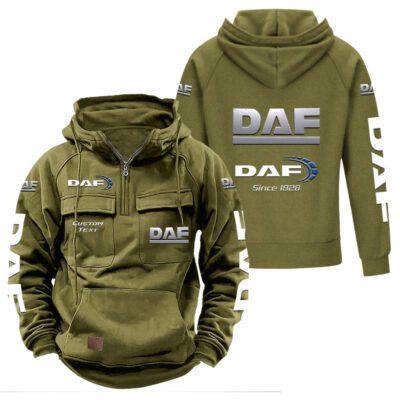 DAF Vintage Quarter Zip Hoodie Retro Hoodie LQZ1356 3