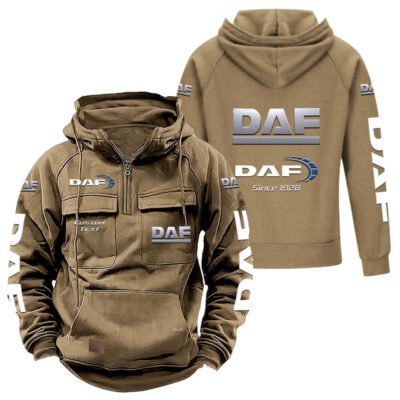 DAF Vintage Quarter Zip Hoodie Retro Hoodie LQZ1356 4