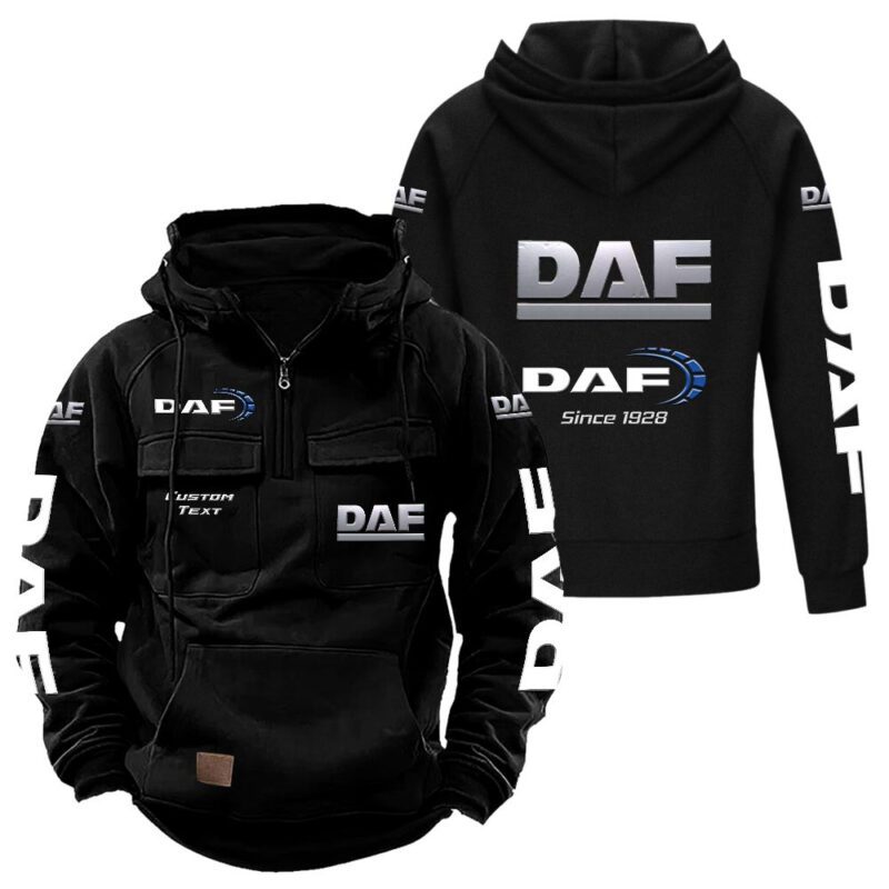 DAF Vintage Quarter Zip Hoodie Retro Hoodie LQZ1356