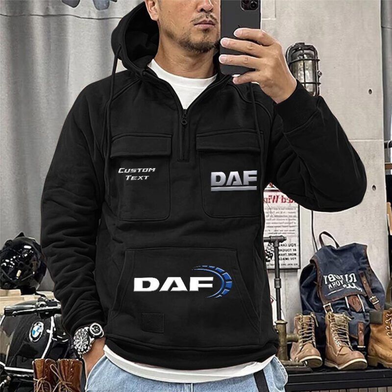 DAF Vintage Quarter Zip Hoodie Retro Hoodie LQZ1469