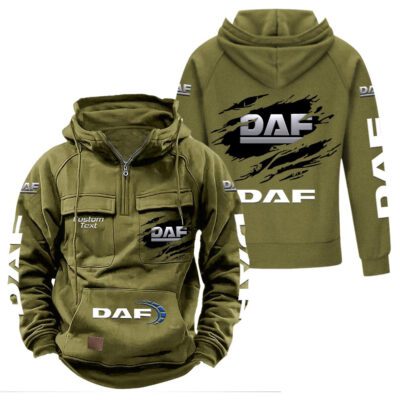 DAF Vintage Quarter Zip Hoodie Retro Hoodie LQZ1556 3