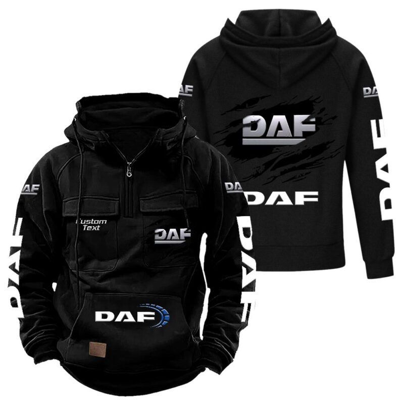 DAF Vintage Quarter Zip Hoodie Retro Hoodie LQZ1556