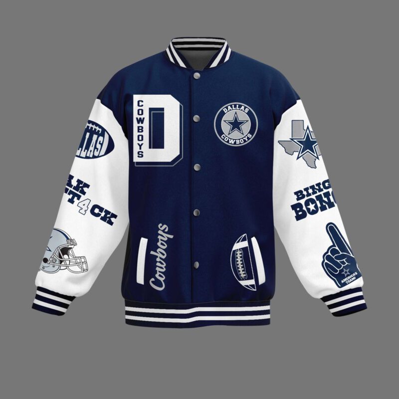 Dallas Cowboys NFL Baseball Jacket For Fan CFB2077 1