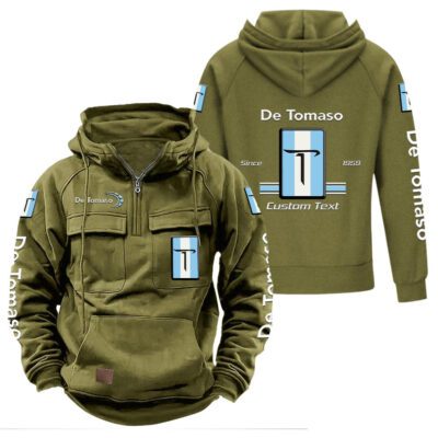 De Tomaso Vintage Quarter Zip Hoodie Retro Hoodie LQZ1100 3