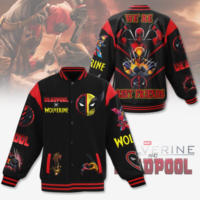 Deadpool Baseball Jacket For Fan CFB1012