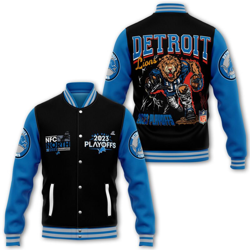 Detroit Lions NFL Baseball Jacket For Fan CFB2047