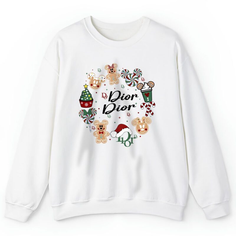Disney Tis The Season Christmas Mickey And Minnie Dior Unisex Sweatshirt TAS22052 1