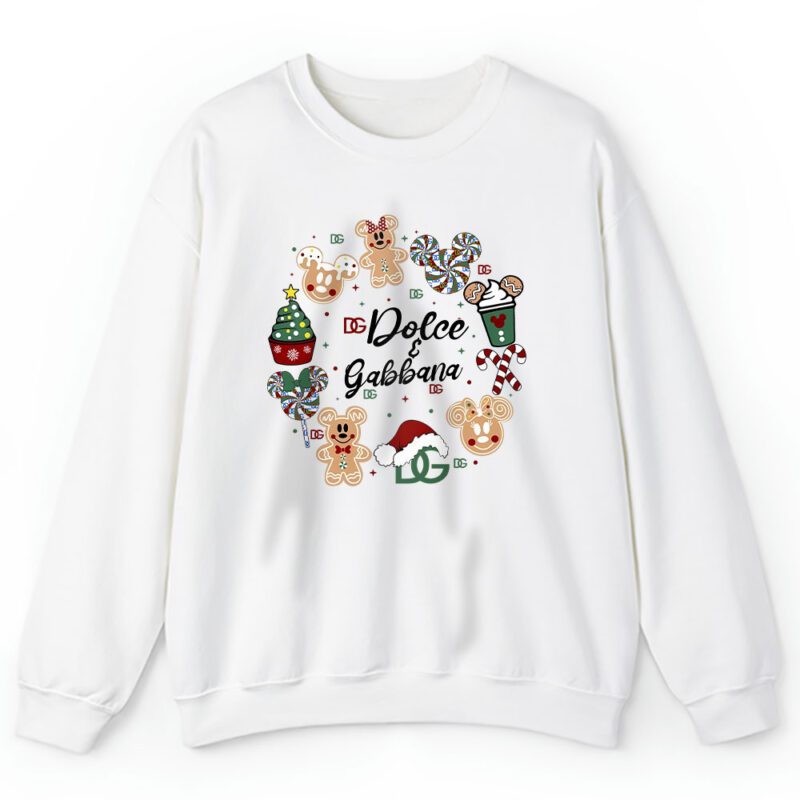 Disney Tis The Season Christmas Mickey And Minnie Dolce Gabbana Unisex Sweatshirt TAS22051 1