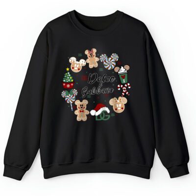 Disney Tis The Season Christmas Mickey And Minnie Dolce & Gabbana Unisex Sweatshirt TAS22051