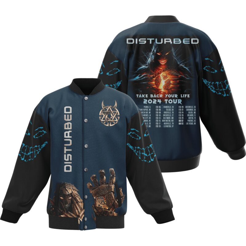 Disturbed Music Baseball Jacket For Fan CFB1194