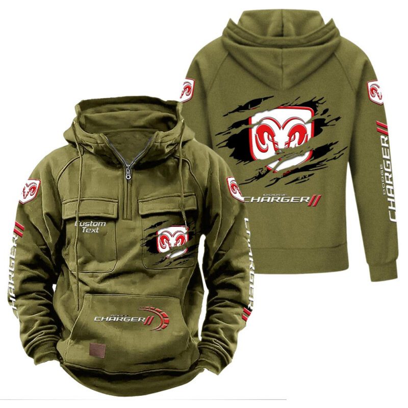 Dodge Charger Vintage Quarter Zip Hoodie Retro Hoodie LQZ1016 3