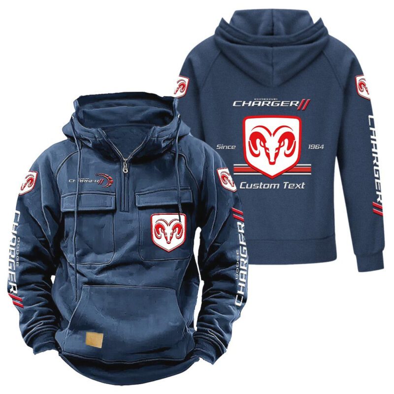 Dodge Charger Vintage Quarter Zip Hoodie Retro Hoodie LQZ1120 2