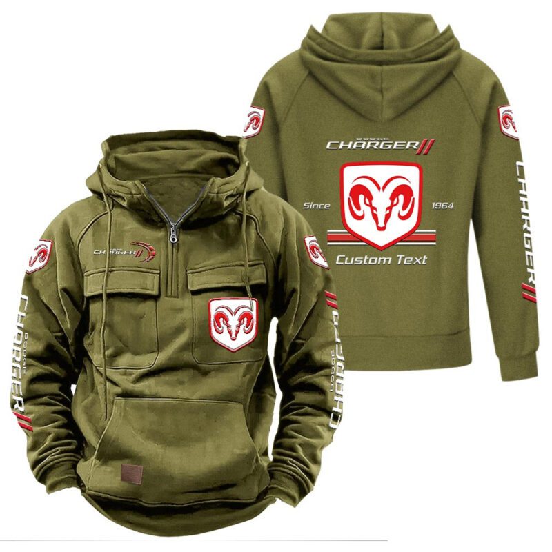 Dodge Charger Vintage Quarter Zip Hoodie Retro Hoodie LQZ1120 3