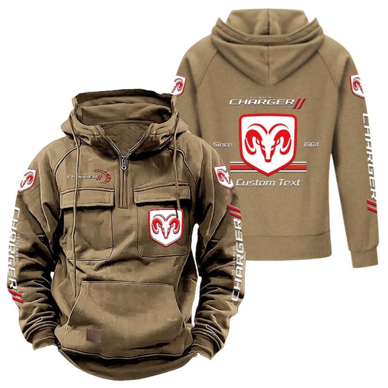 Dodge Charger Vintage Quarter Zip Hoodie Retro Hoodie LQZ1120 4