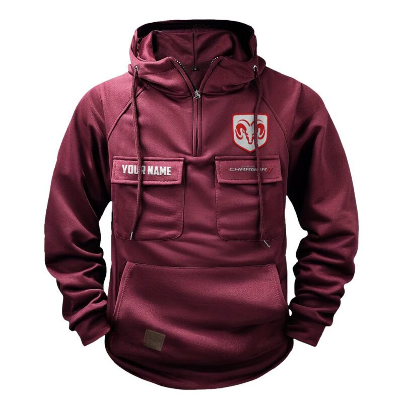 Dodge Charger Vintage Quarter Zip Hoodie Retro Hoodie LQZ1269 4