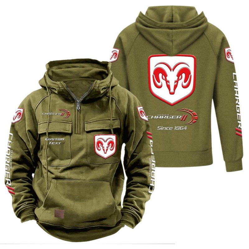 Dodge Charger Vintage Quarter Zip Hoodie Retro Hoodie LQZ1390 3