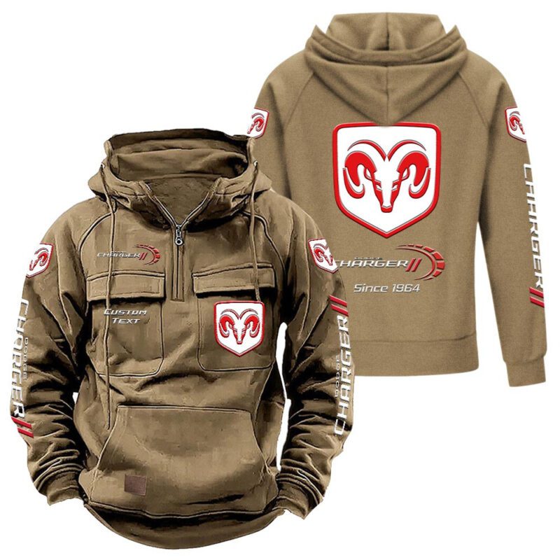 Dodge Charger Vintage Quarter Zip Hoodie Retro Hoodie LQZ1390 4
