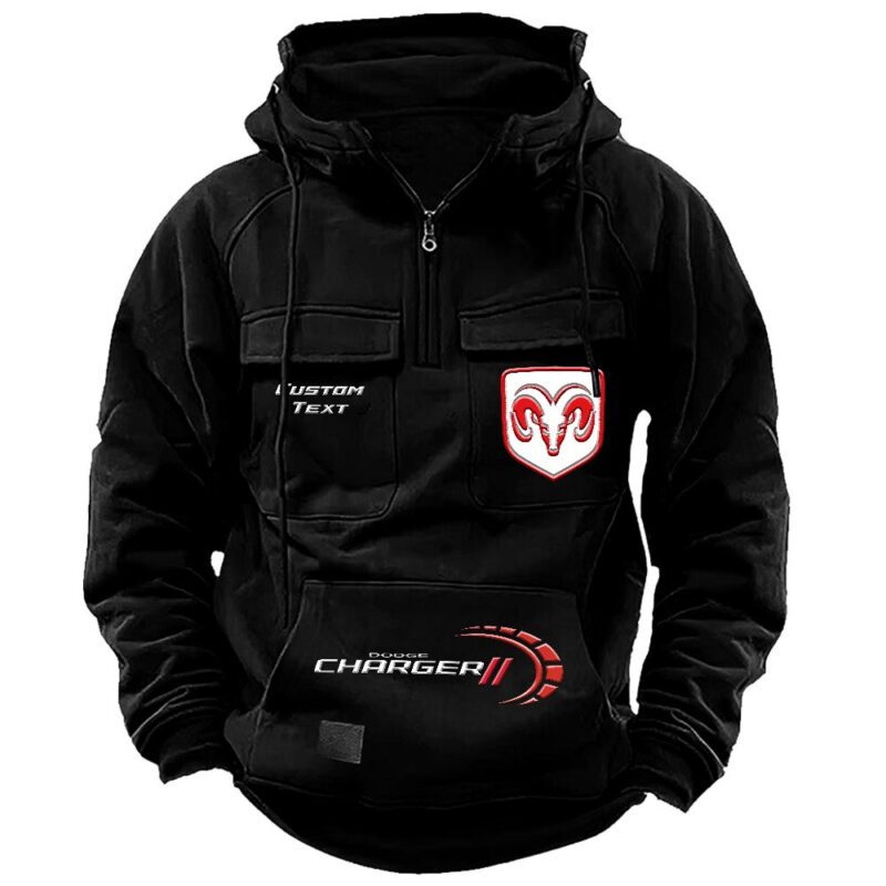 Dodge Charger Vintage Quarter Zip Hoodie Retro Hoodie LQZ1480 1