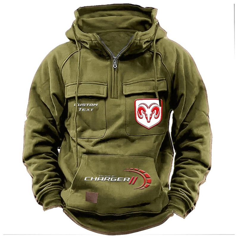 Dodge Charger Vintage Quarter Zip Hoodie Retro Hoodie LQZ1480 3