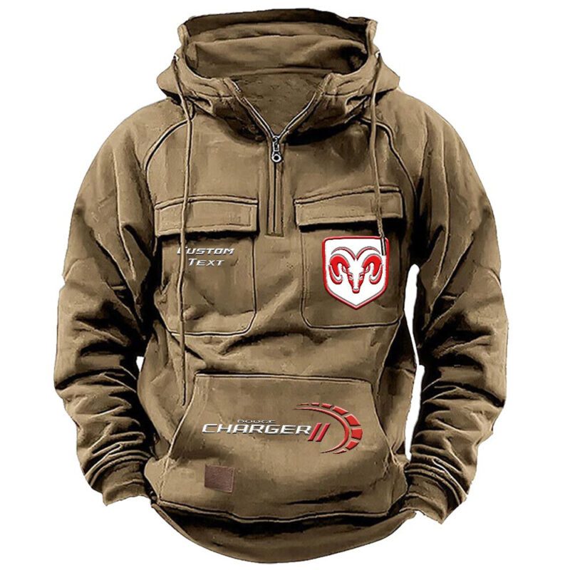 Dodge Charger Vintage Quarter Zip Hoodie Retro Hoodie LQZ1480 4