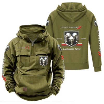 Dodge Vintage Quarter Zip Hoodie Retro Hoodie LQZ1099 3 Dodge Vintage Quarter Zip Hoodie Retro Hoodie LQZ1099 3